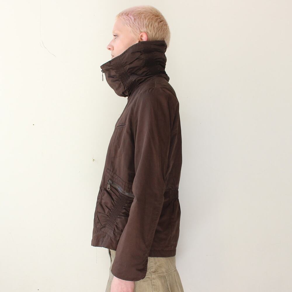 Affinités Armand Thiery 2000s Brown Zip-Up Jacket (French Brand)